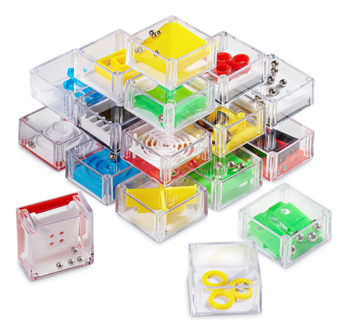 Juego De 12 Mini Cubos Iq De Rompecabezas