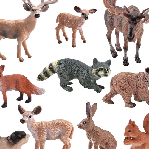 Juego De 10 Piezas De Animales De La Selva, Adornos De Vida