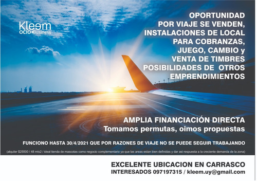Se Venden Instalaciones Para Local De Cobranzas En Carrasco