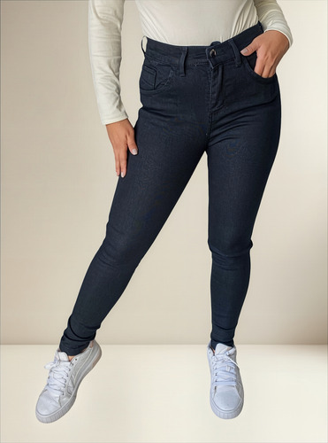 Jeans Basico Chupin Elastizado Calce Perfecto Mujer