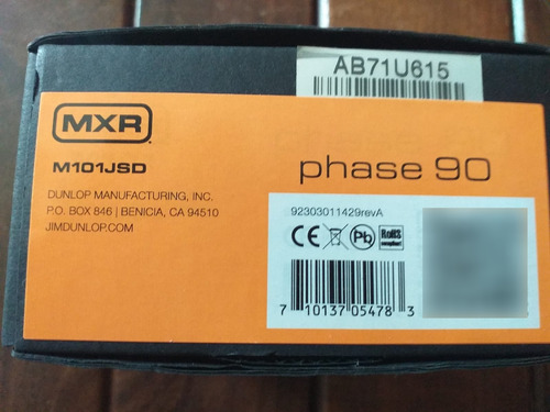 Pedal Mxr Phase 90 Naranja (Usado)