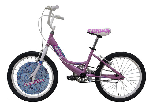 Bicicleta Veloci Next Ocean Rodada 20 Rosa Infantil Tamaño del cuadro S