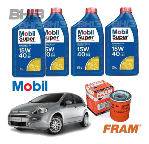 Óleo Mobil 15w40 Fiat Idea Punto Siena Uno Palio Fram Ph5949