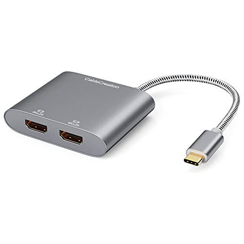 Adaptador Usb C Hdmi Dual 4k, Usb Tipo C (compatible Th...