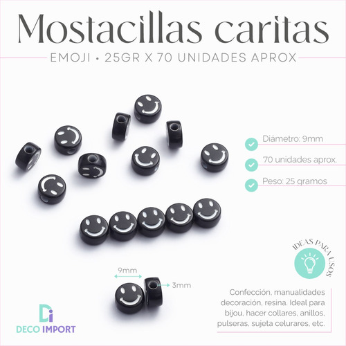 70 Mostacillas Caritas 25gr Bijou Pulsera