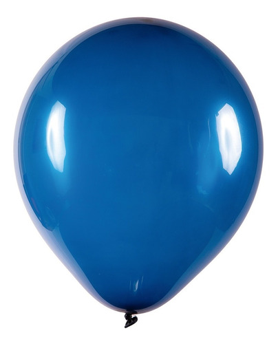 12 Unidades - Tamanho 16 - Balão Azul Marinho - Art Latex Cor Azul-marinho