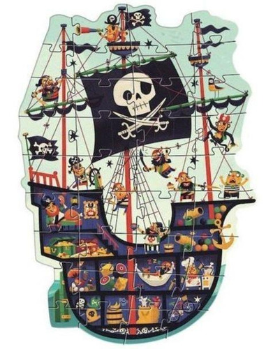 Puzzle Gigante El Barco Pirata 36 Piezas- Djeco