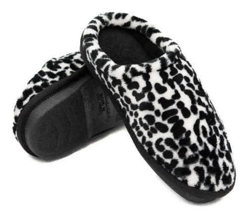 Imagen 2 de 4 de Zapatos De Descanso, Mujer, Pantuflas. Suaves. Negra Perrito