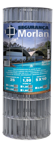 Tela Soldada Multiuso Alambrado 10x5 1,0x25m 1,9mm Morlan