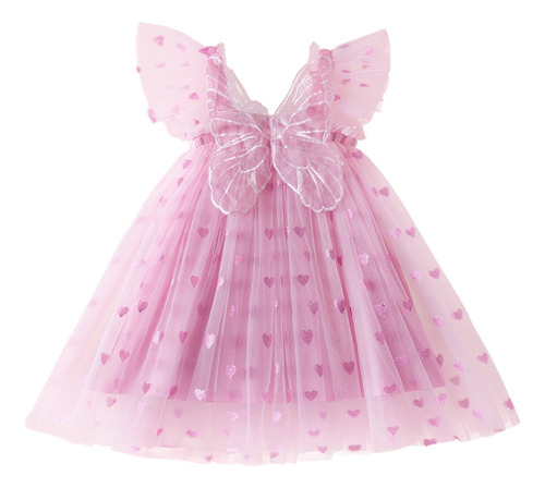 Vestido Casual De Verano De Tul Para Niña, Elegantes Vestido