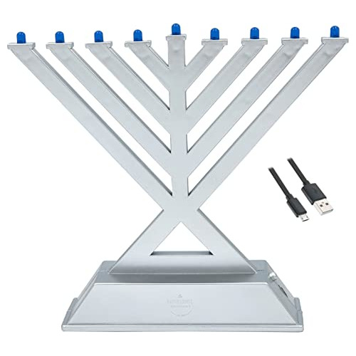 Menorah Eléctrico Mini, Diseño Rambam Hanukkah, Menor...