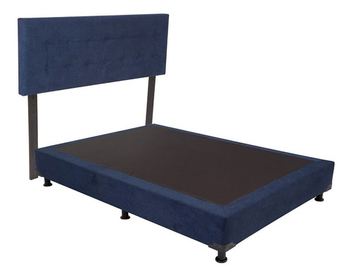Cabecera King Size Dicasa Bilbao + Box Bless Azul Marino
