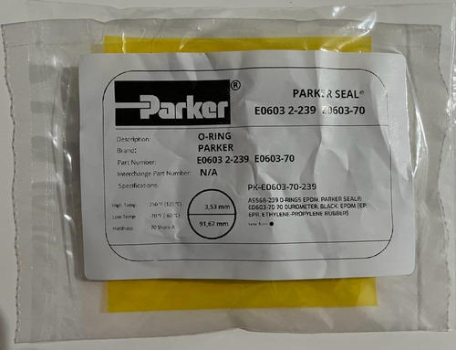 Sello O-ring Oring Parker E0603 2 239 Epdm (3) Unidades 