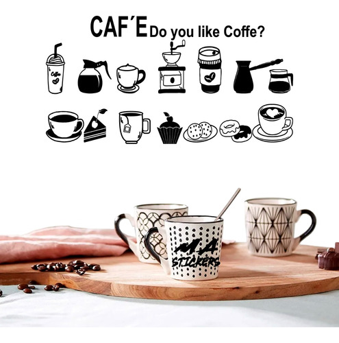 Vinil Decorativo Cafeteria, Cocina, Do You Like Coffe 58x30