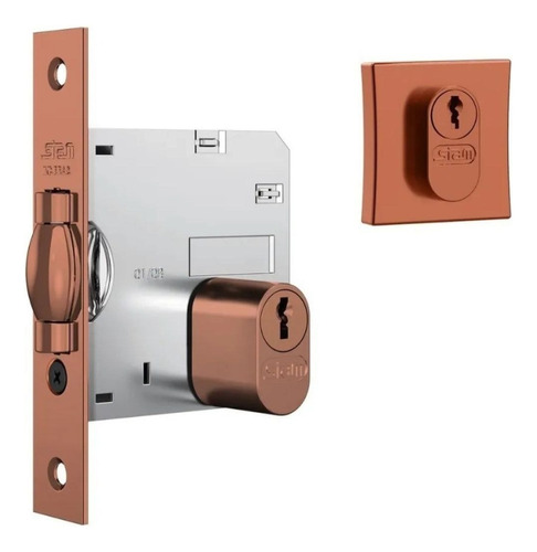 Fechadura Stam Pivotante 1005 Rolete Externa Quadrada Rose