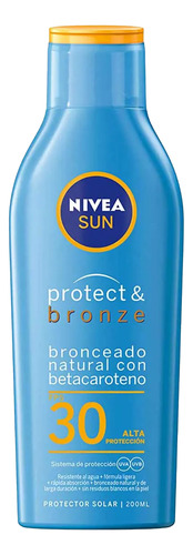 Protector Solar Sun Fps 30+ Protect & Bronze 200ml Nivea 