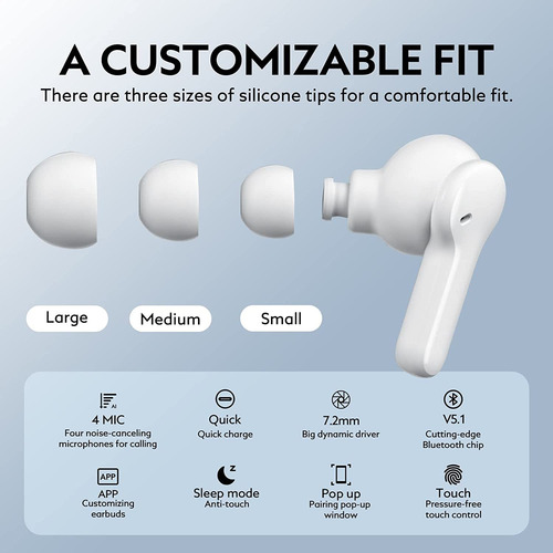 Auriculares Qcy T13 Bluetooth 5.1 Con Funda De Carga Inalámb
