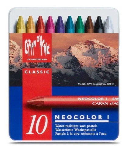 Neocolor I Pasteles De Cera Resistentes Al Agua, 10 Colores