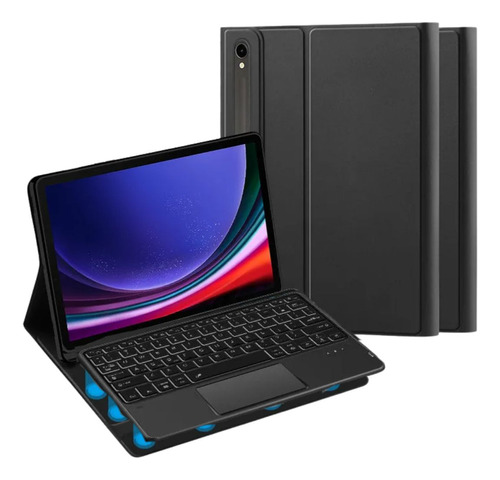 Capa Case Magnética Com Teclado Touchpad Para Galaxy Tab S9+