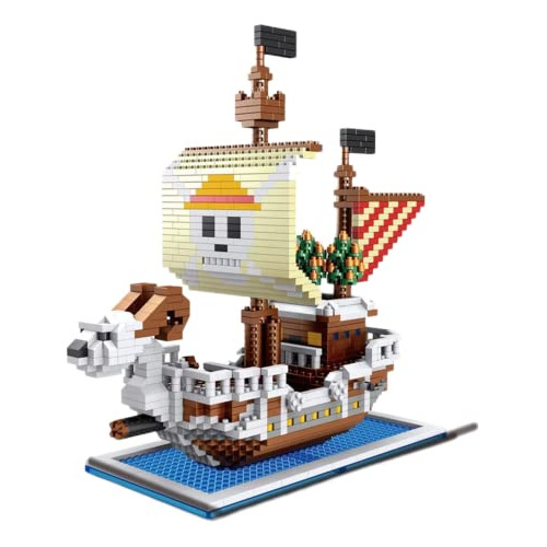 Pirate Boat Models Op Anime Diy 3d Micro Building Blocks Set