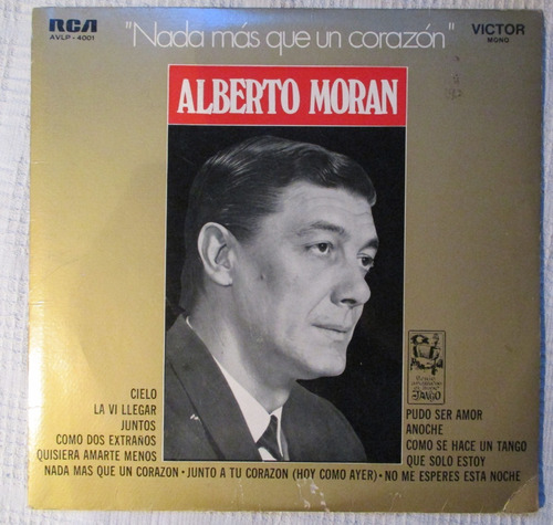 Imagen 1 de 5 de Alberto Morán - Nada Más Que Un Corazón Rca Victor Avlp-4001