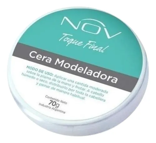 Cera Modeladora Cabello Anti Frizz Fijador Pelo Nov Pote 70g