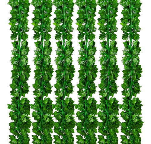 12 Pack 83ft Artificial Ivy Wreath Fake Green Leaf Plant