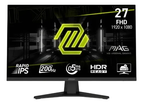 Monitor Gamer 200Hz 0.5Ms Msi 27 Mag 274F Fhd Ips Hdmi Dp