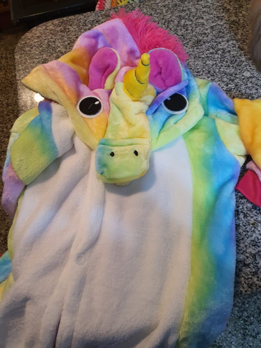 Kigurumi Pijama Niño Plush Disfraz Unicornio Multicolor