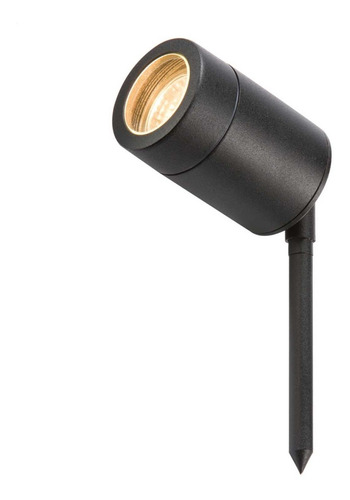 Luminaria Para Jardin Con Pincho Gu10 Led 4,5w Negro/gris