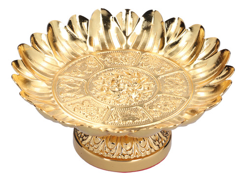Frutero Con Diseño Dorado Con Bandeja De Fruta