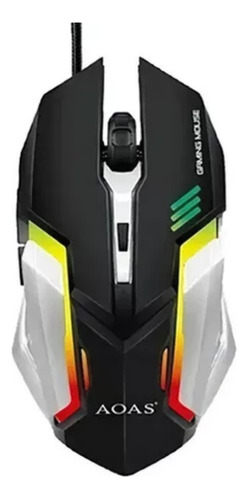 Mouse Gaming Aoas K100 Usb - Preciso Y Ergonómico Para Juego