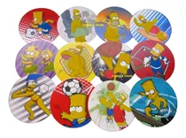 Comprar 12 Mega Tazos De Los Simpson 2012 Flocks Peluche Sellados 
