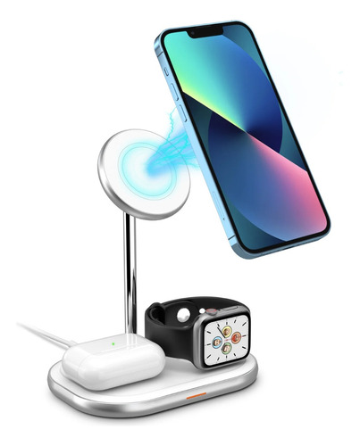 Cargador Inalámbrico 3 En 1 Para iPhone/apple Watch/AirPods