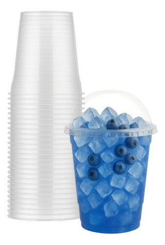 Vaso 10 Eu Con Tapa Domo 50 Piezas Reyma Vaso