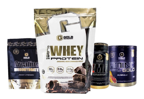 Whey Protein + Creatina + Amino Gold + Zma Gold Nutrition P
