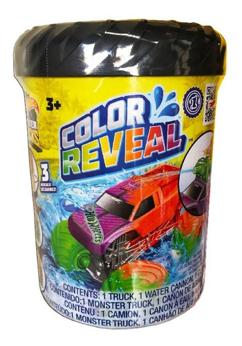 Hot Wheels Monster Trucks Color Reveal Surpresa Mattel Hjf39