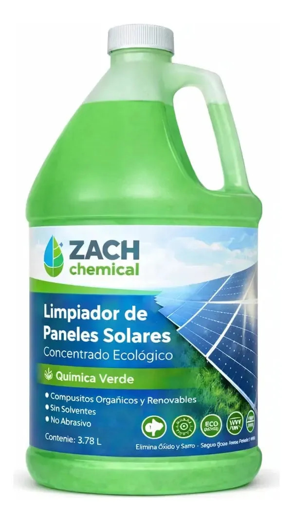 Limpiador Paneles Solares Zach Ch Ecologico 3.78l Cleanpv Verde Claro