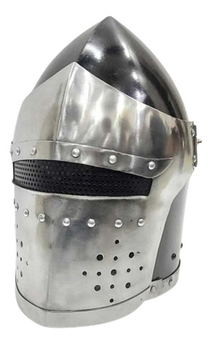 Casco Medieval Tipo Barbuta Con Visera