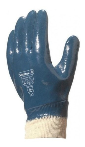 Guantes De Nitrito Y Tela Delta Plus Por 3 Unidades