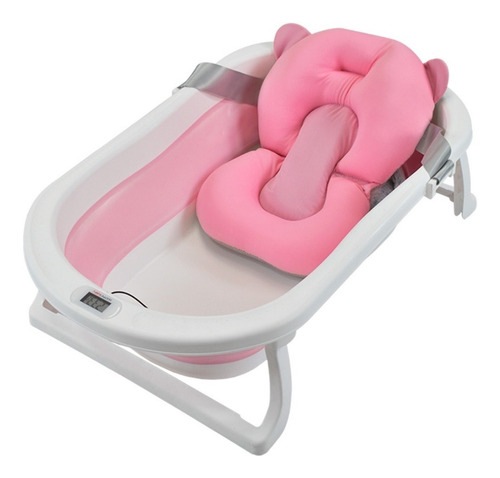 Imagen 4 de 7 de Bañera Plegable Con Cojín Y Termómetro Hawai Happy Baby
