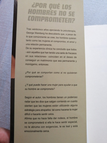 Por Qué Los Hombres No Se Comprometen George Weinberg (Usado)