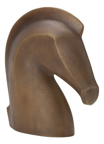 Escultura Decorativa Cavalo Marrom Em Poliresina Mart