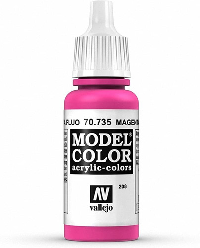 Tinta Vallejo Fluorescente Magenta Vallejo Model Color 17 Ml