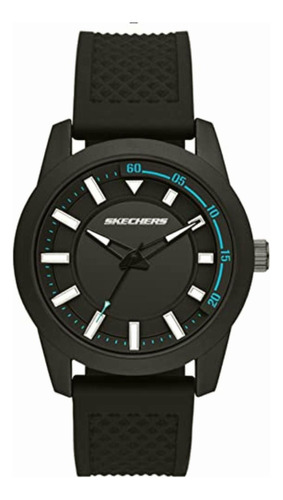 Reloj Skechers Sr5185 Clement De Silicona En Color Negro