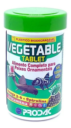 Prodac Ração Para Peixes Vegetable Tablet 60g