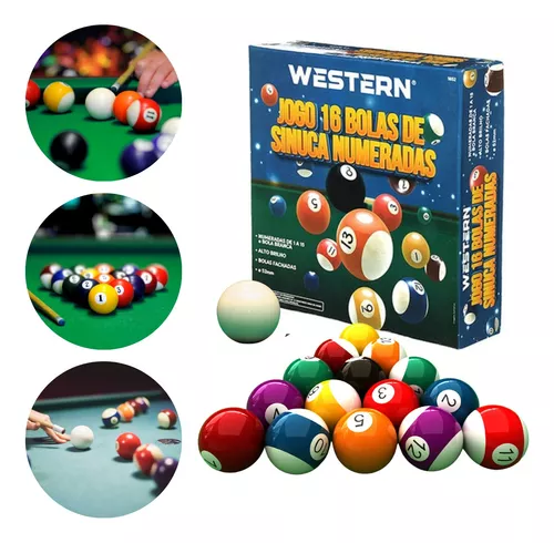 Jogo Bolas De Bilhar Snooker Sinuca 52mm 16 Peças