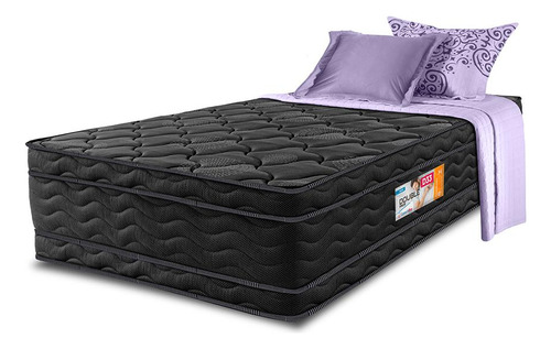 Colchão Solteiro Ortopédico Black 88x188x32 Double Face Espuma D33 Preto