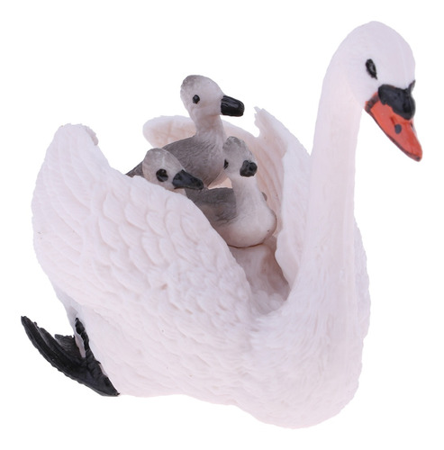 3 Pulgadas Pequeña Madre Cisne Y Bebé Cisne Estatua