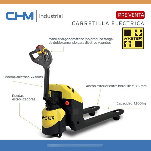 Imagen 1 de 1 de Carretilla Eléctrica Autopropulsada (zorra Eléctrica) Hyster